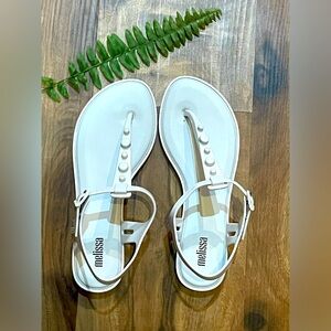 MELISSA Solar V Ad Sandal In White Sz 6 EUR 37